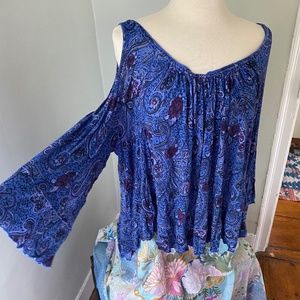 Free People Blue Tunic L